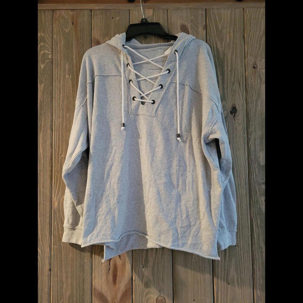 New aerie lace up hoodie